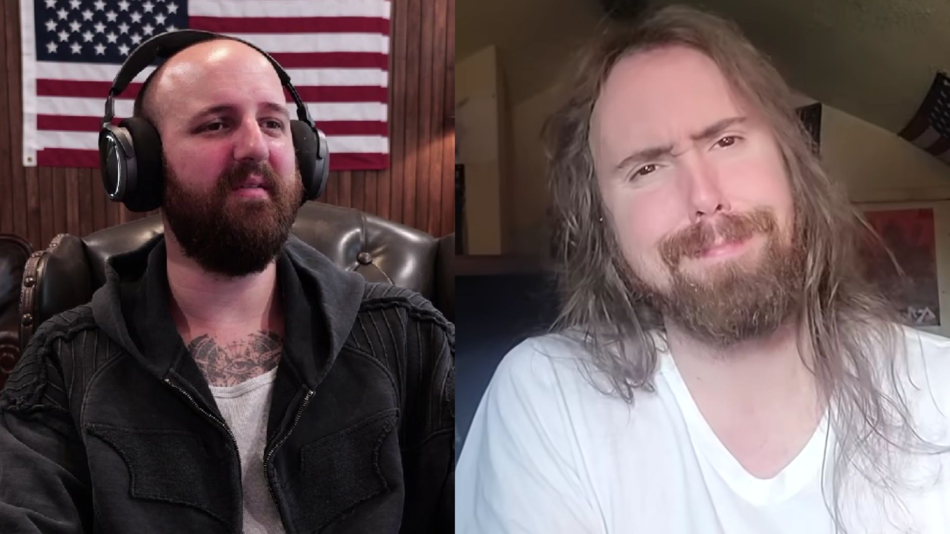 Streamer Tectone addresses Asmongold's state of living (Images via Rumble/@tectone and YouTube/@AsmonTV)