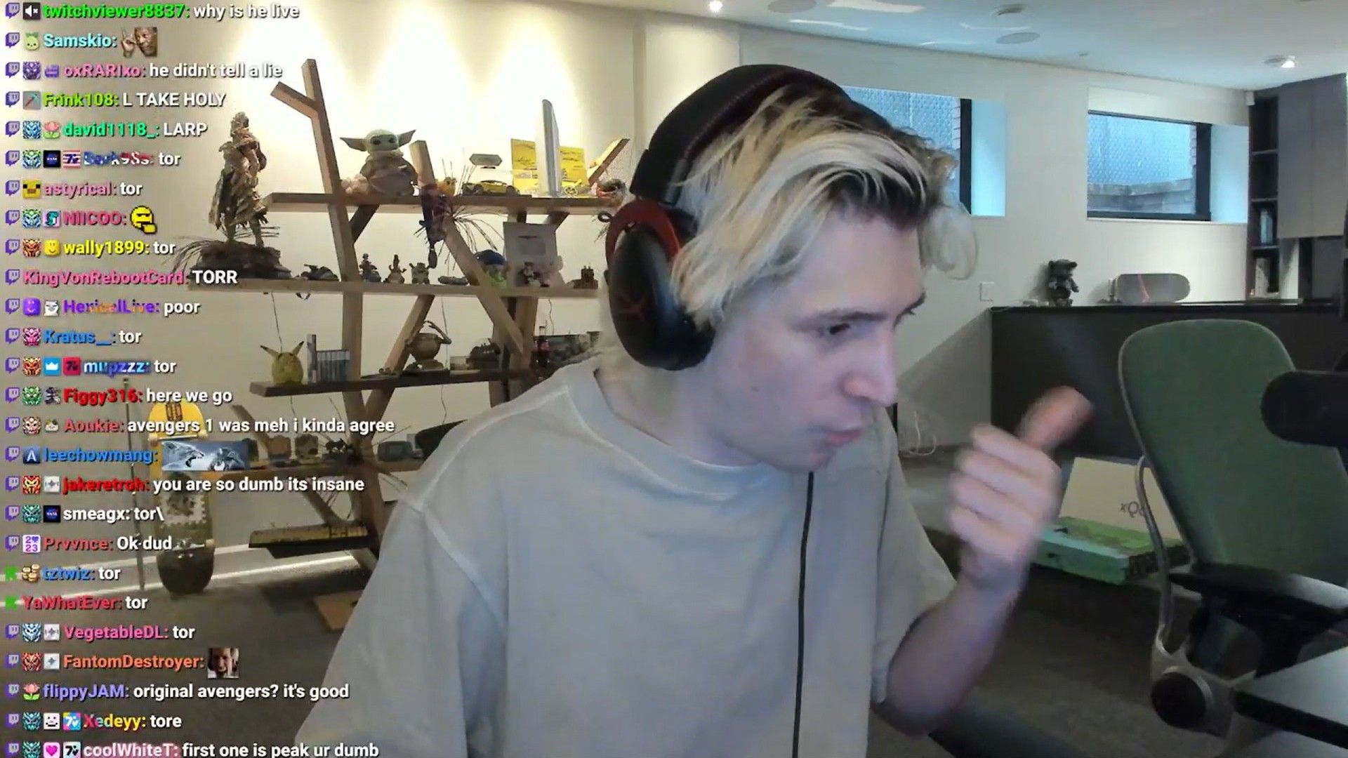 xQc talks about all the Marvel movies he has seen before the Avengers (Image via Kick/xQc)