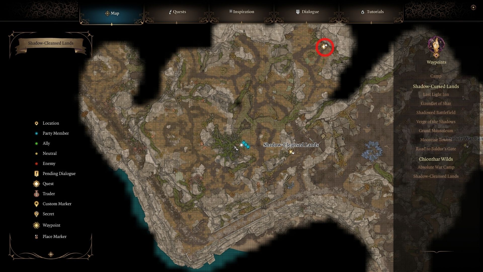 Druid Sanctum entrance location 