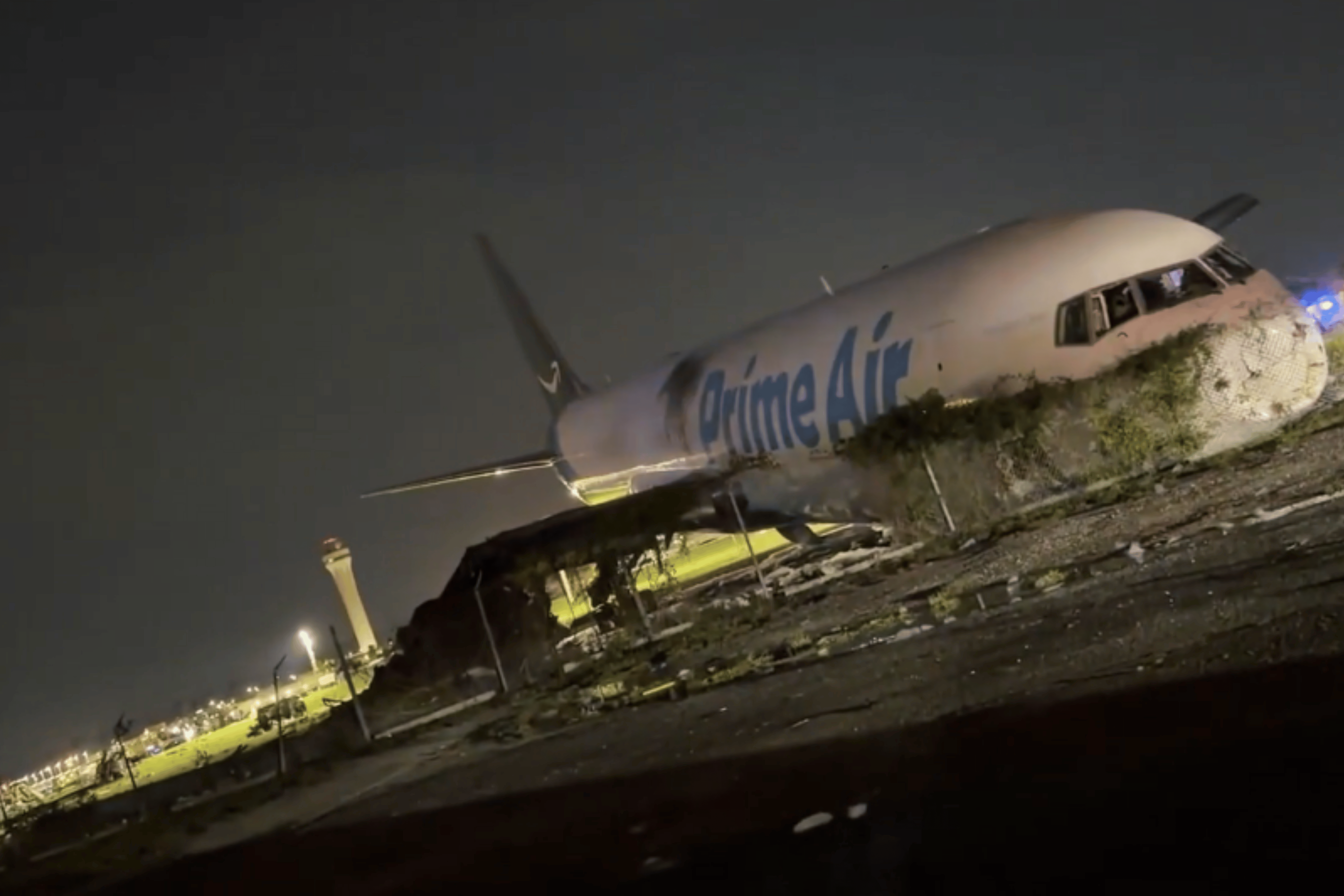 BinxBasilisk trespassed onto private property on September 6, 2026, to take pictures in front of the crashed Amazon Prime Air cargo plane.