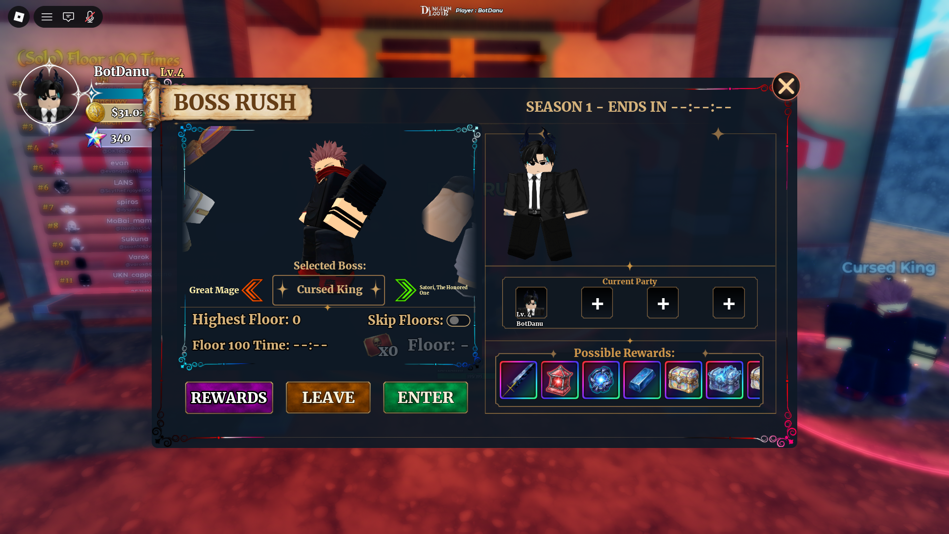 Boss Rush (Image via Roblox Corporation)