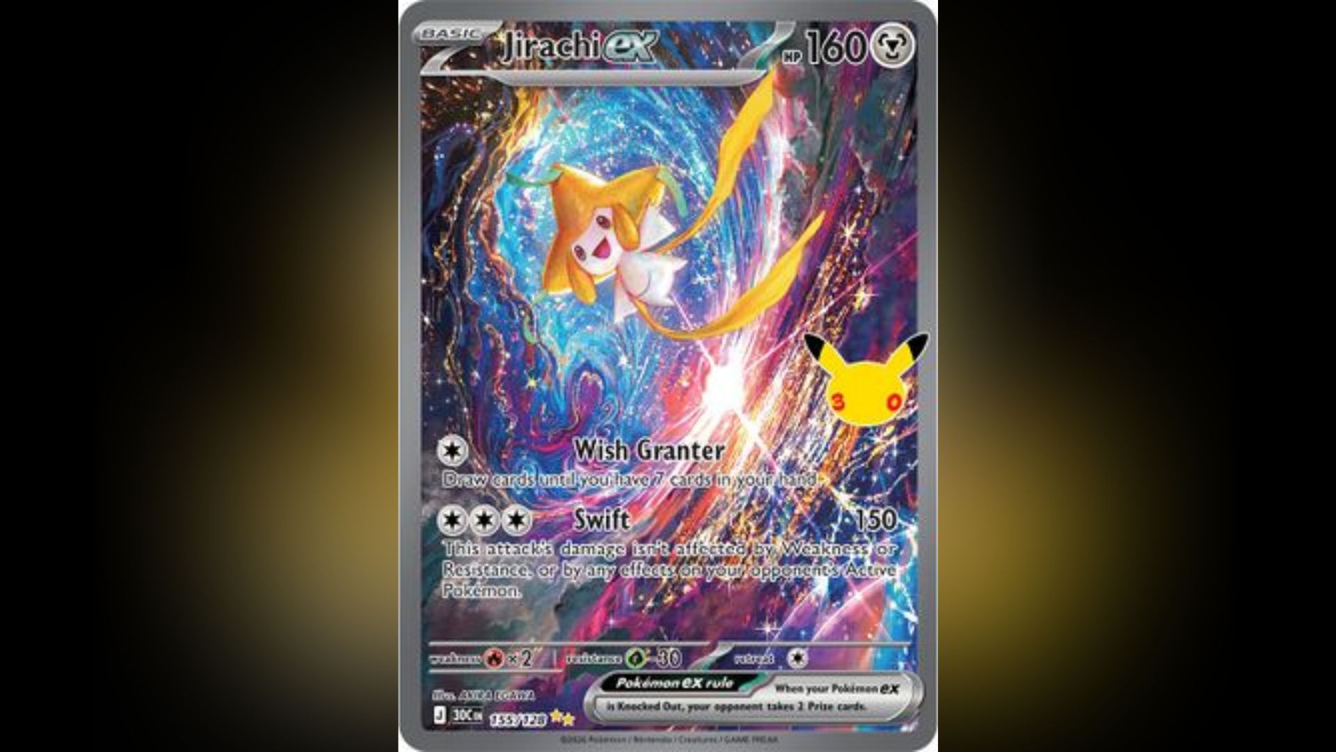 Jirachi ex from the Pokemon TCG 30th Celebration (Image via The Pokemon Company)