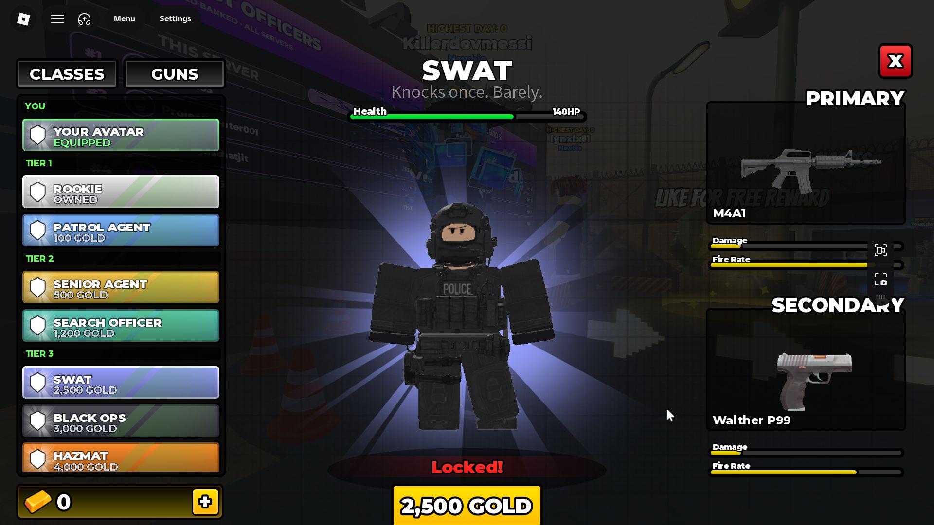 This is the first Tier-3 class in the game (Image via Roblox Corporation)