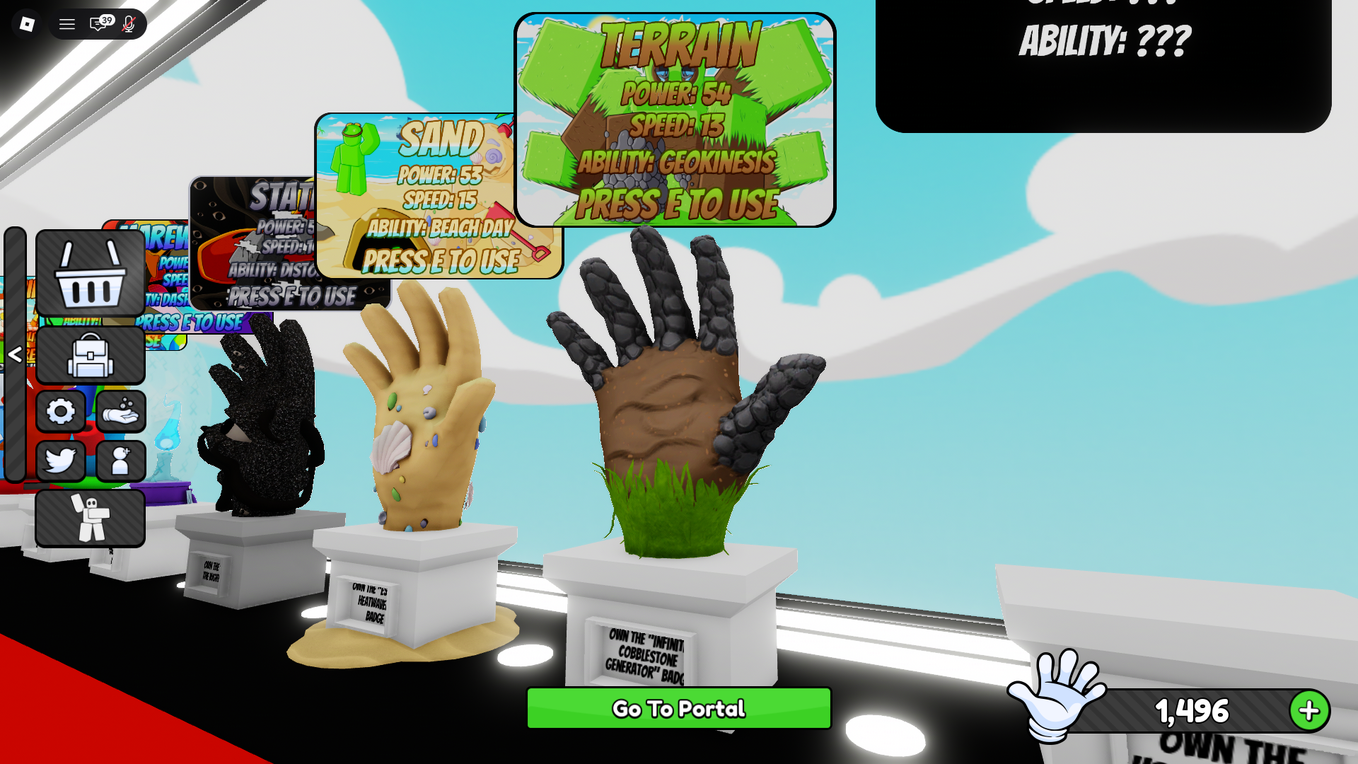 Terrain Glove in Slap Battles (Image via Roblox Corporation)