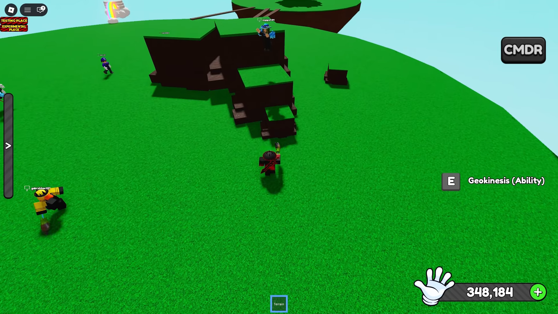 Geokinesis ability (Image via Roblox Corporation)