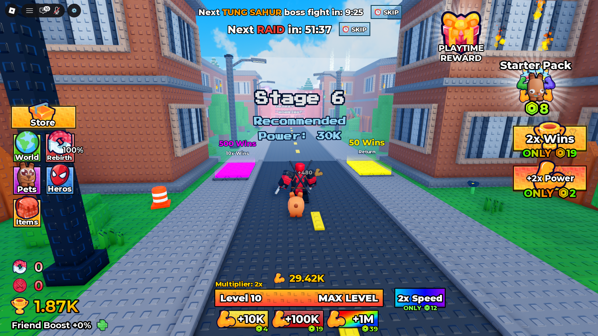 Clearing Stages (Image via Roblox Corporation)