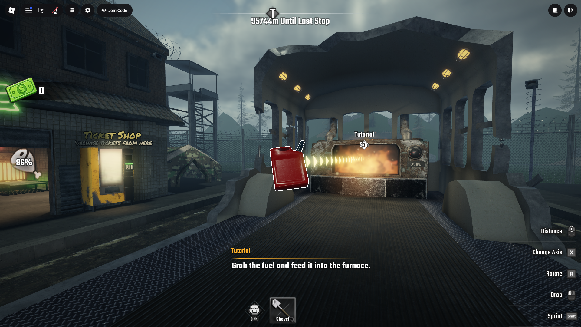 Refuel the bus (Image via Roblox Corporation)