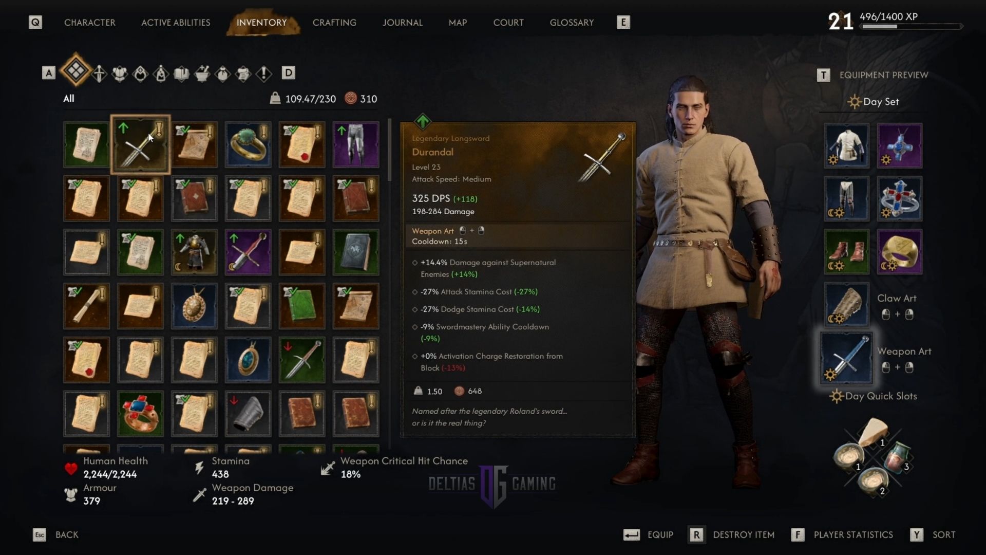 The Blood of Dawnwalker Durandal guide (Image via Bandai Namco | Deltia's Gaming)