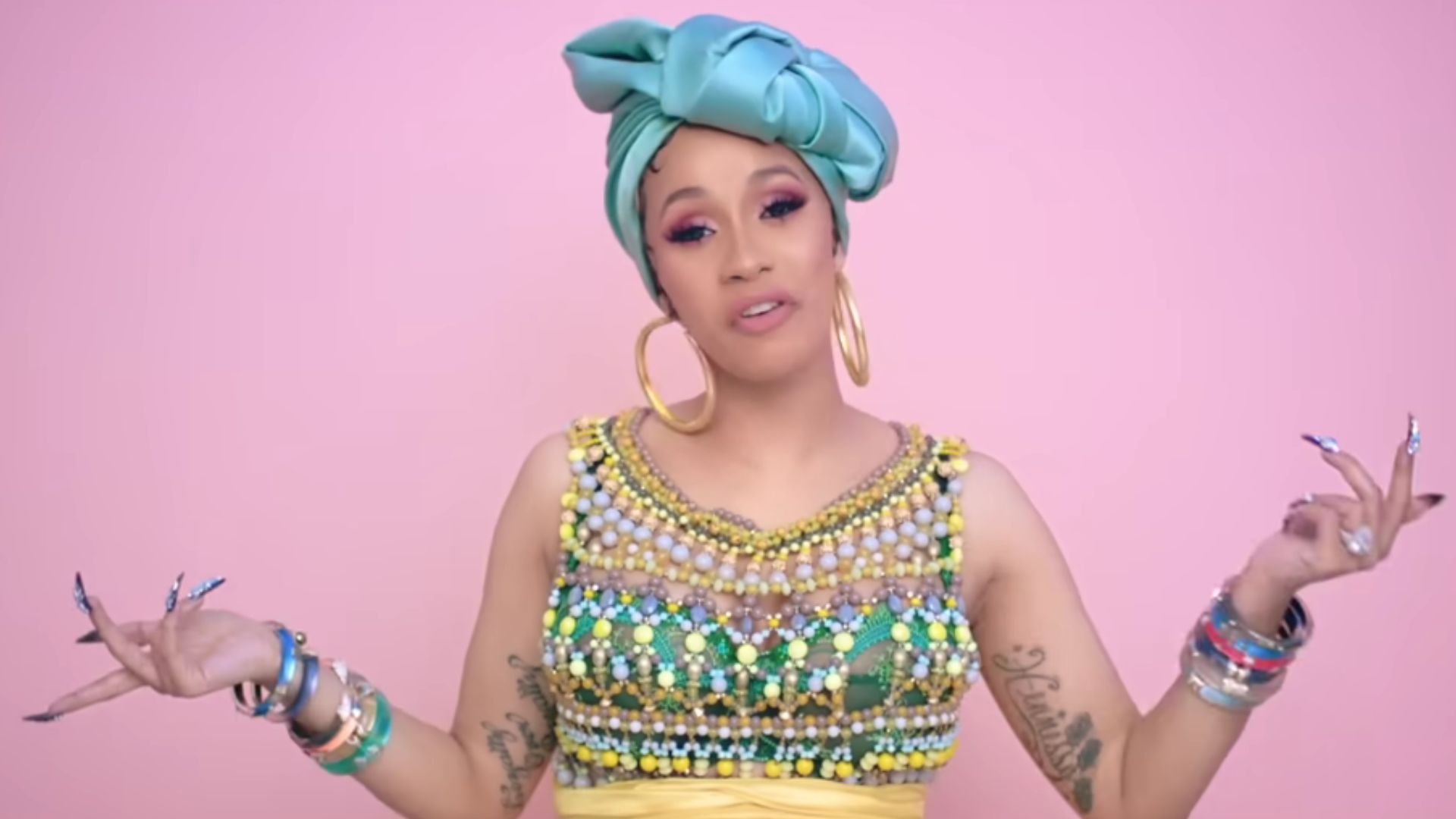 Cardi B threw a microphone at a fan (Image via YouTube/@cardib)