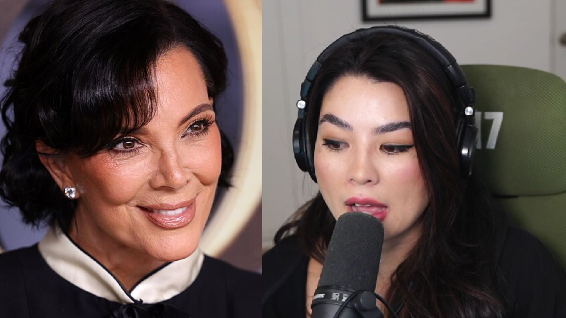 Caroline Kwan alleges Kris Jenner owns a church (Image via commons.wikimedia.org and Twitch/@carolinekwan)