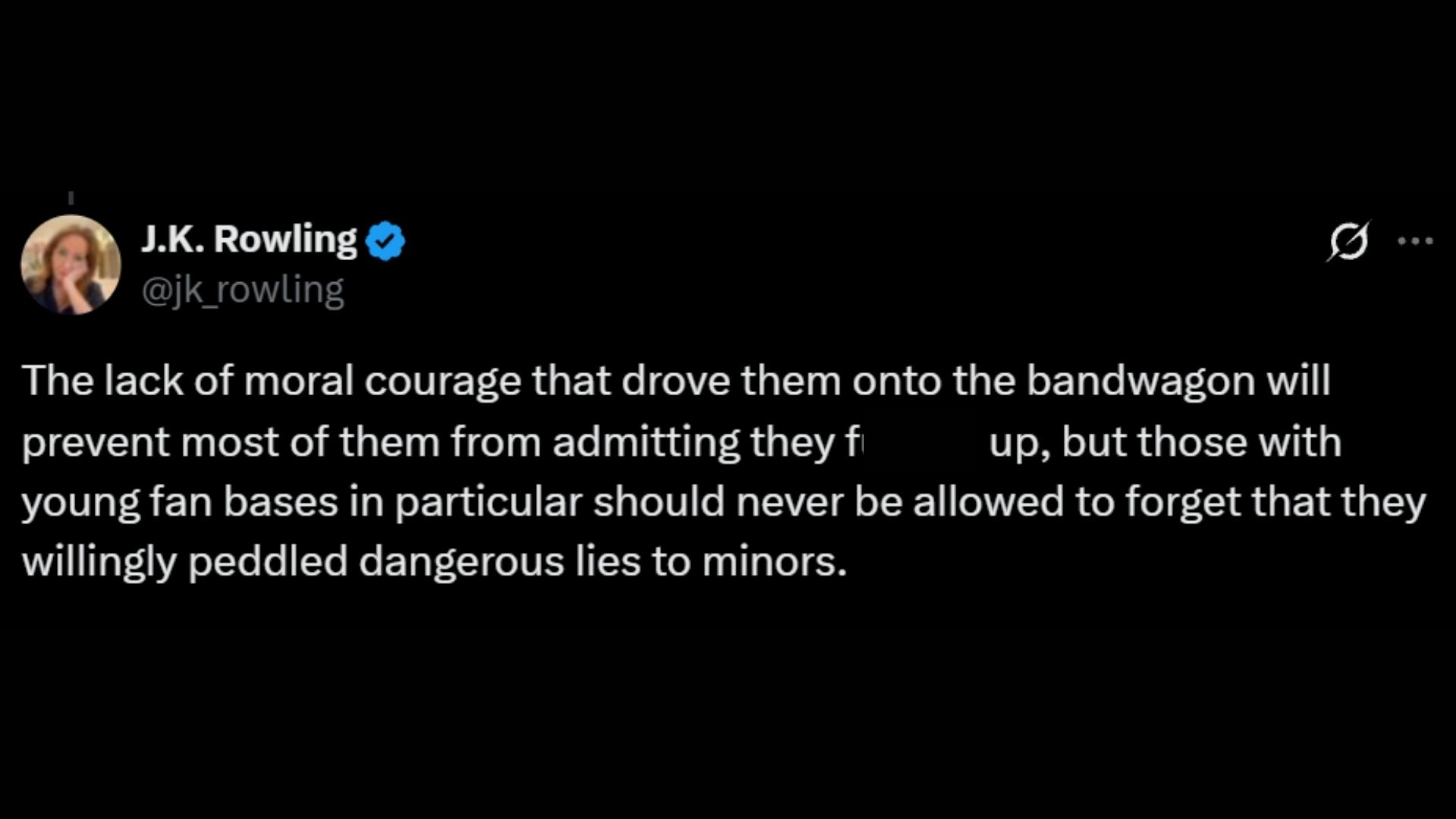 J.K. Rowling doubles down (Image via X/@jk_rowling)