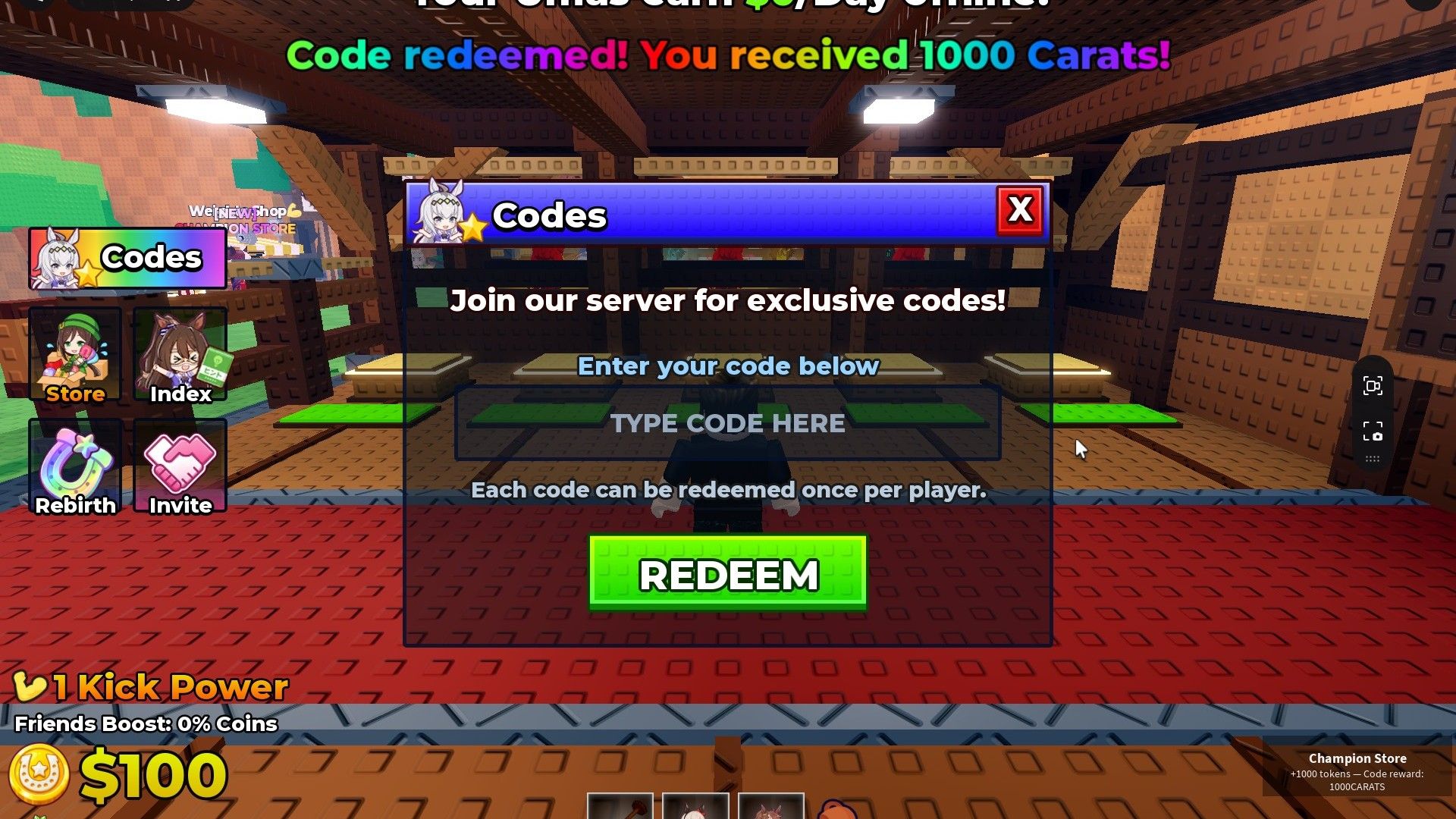 The redemption process is straightforward (Image via Roblox Corporation)