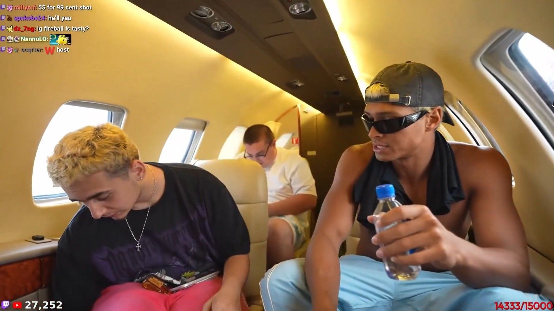 The streamers giving a private tour on their new jet (Image via X/yoxics)