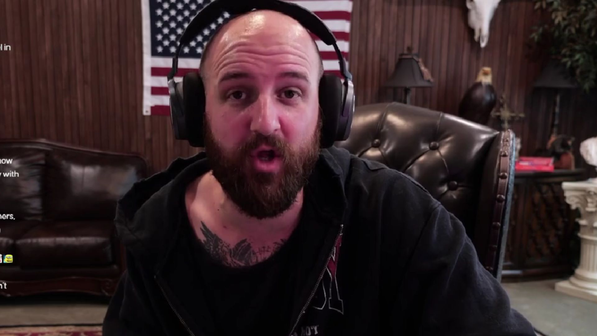Streamer reacts to protests in France (Image via Rumble/@Tectone)