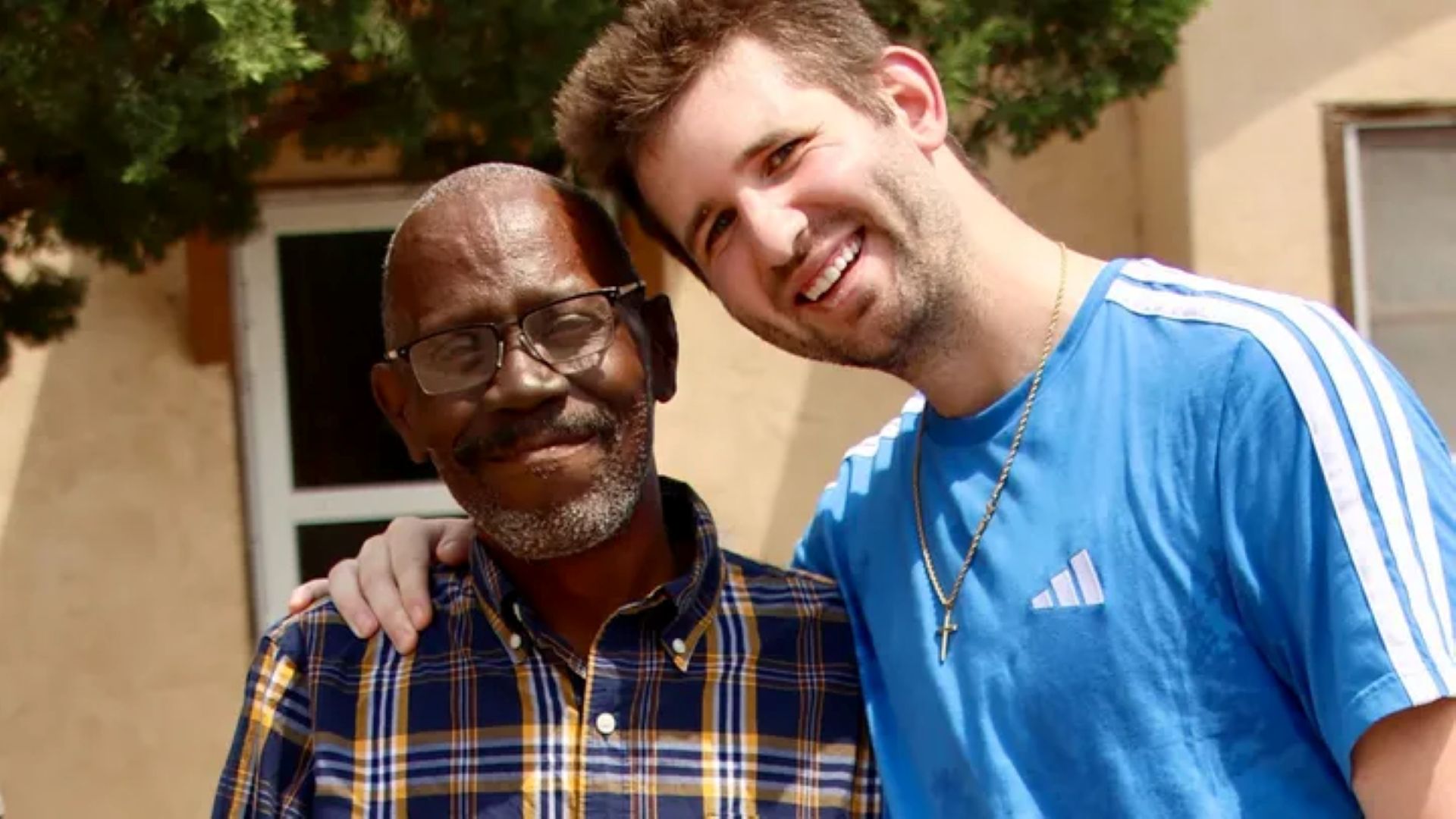 TikToker Josh Liljenquist with Pastor Steven Mills (Image via GoFundMe)