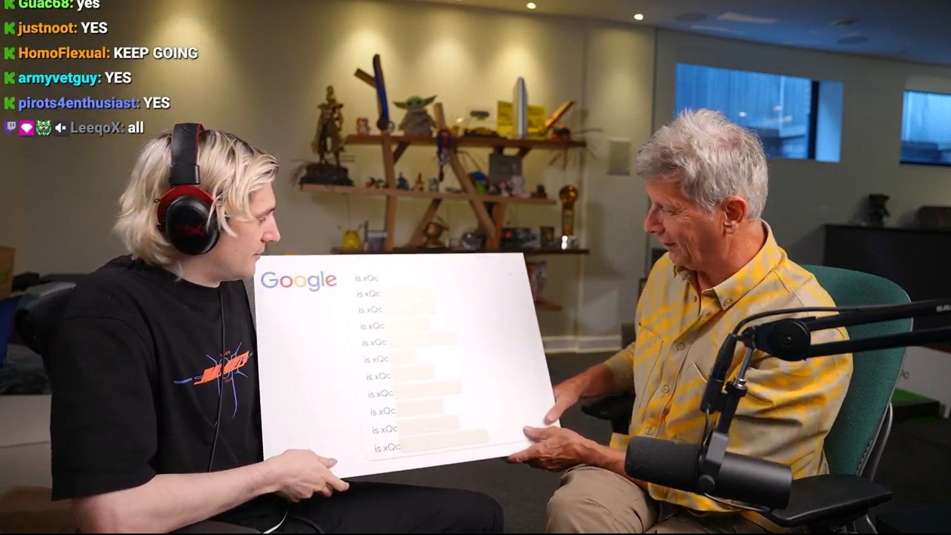 The streamer with his father (Image via Kick/xQc)