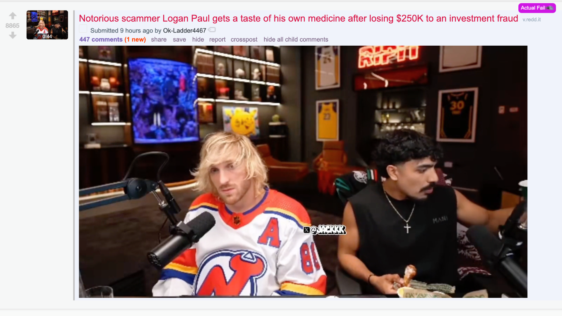 Post on the r/LivestreamFail subreddit (Image via Reddit.com)