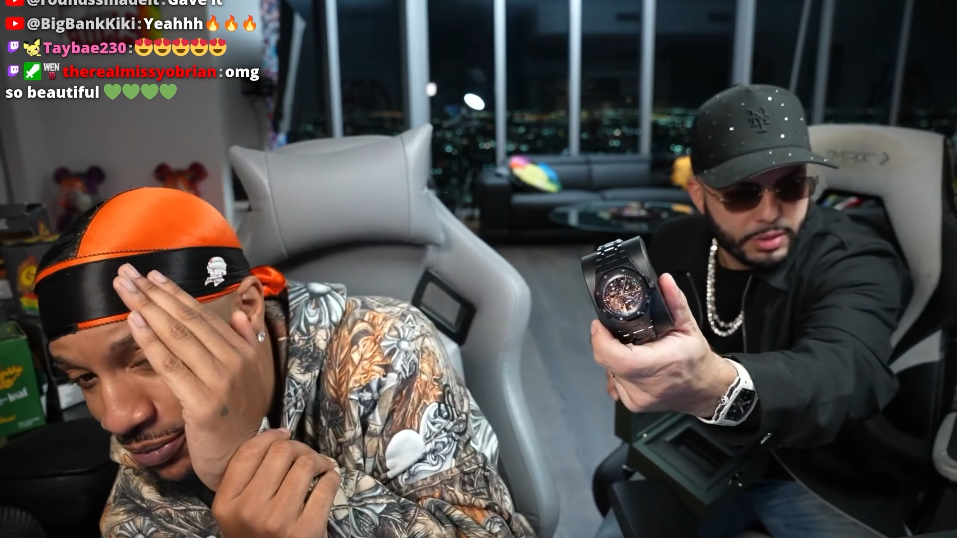 BenDaDonnn showcased a $500,000 Black Ceramic Audemars Piguet Skeleton watch on stream