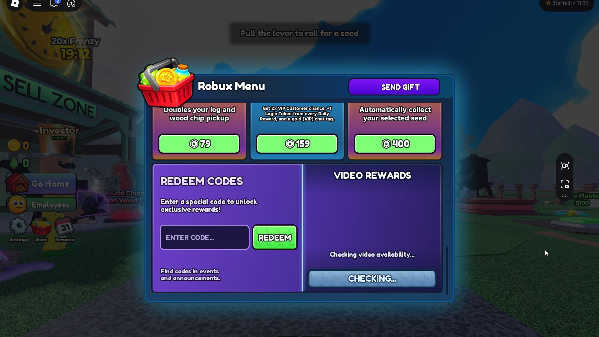 Players will find the redemption process similar to other games (Image via Roblox Corporation)