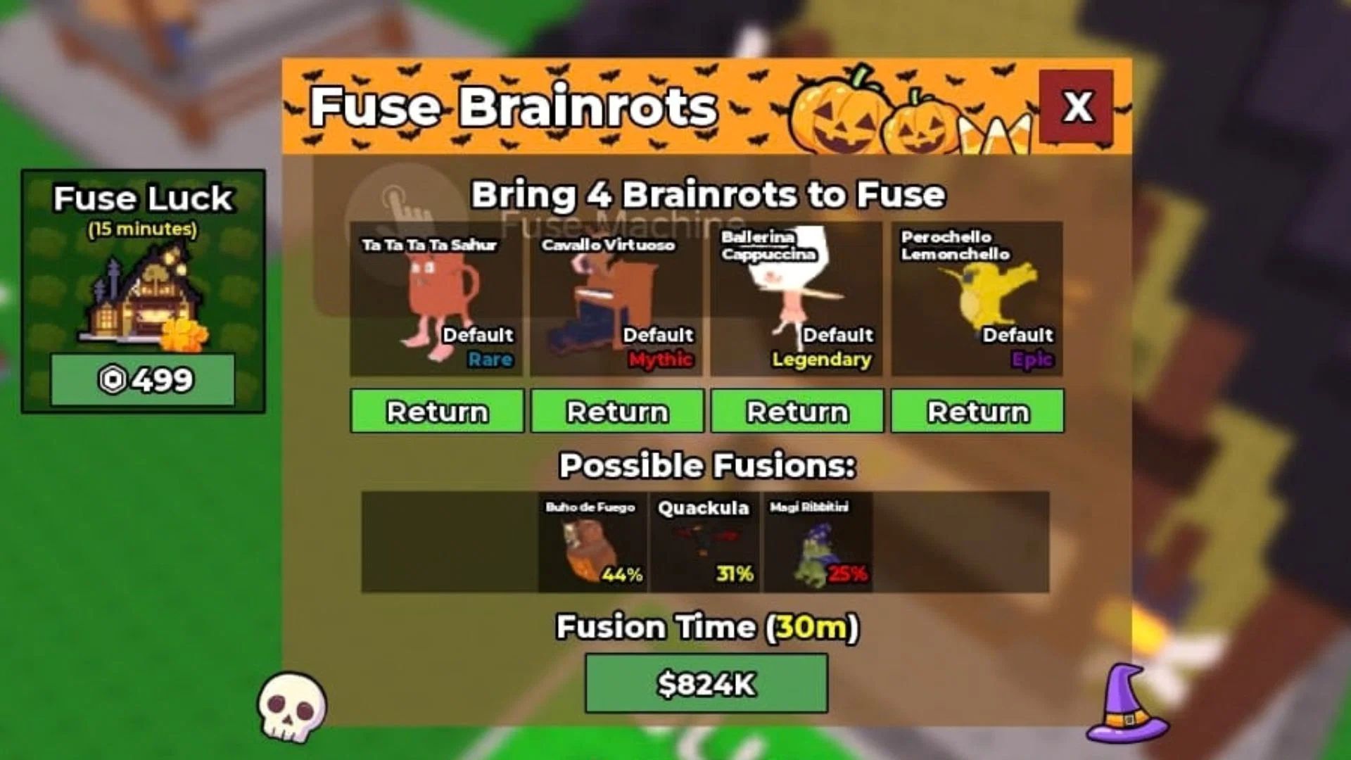 Get lucky with the Haunted Fuse machine or resort to stealing to obtain this unit (Image via Roblox Corporation)