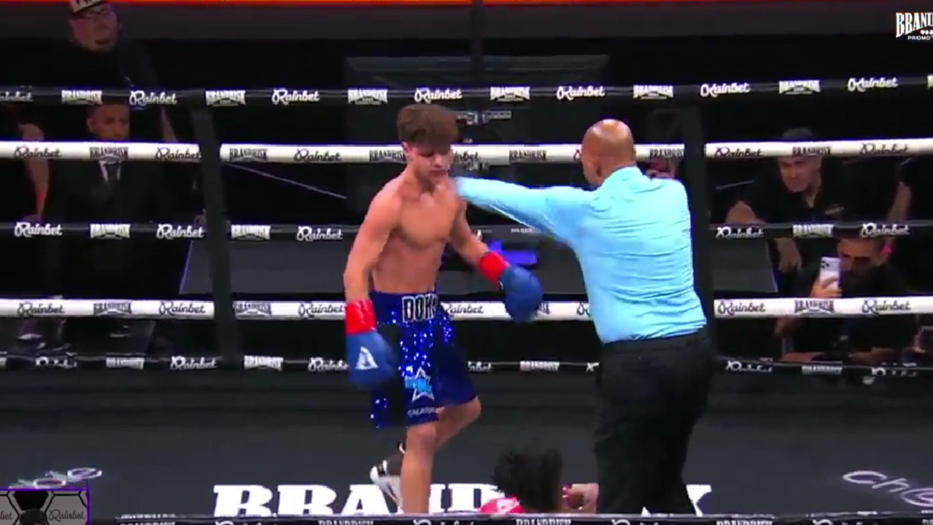Doherty knocks out Kodiakredd in the first round (Image via Kick/@adinross)