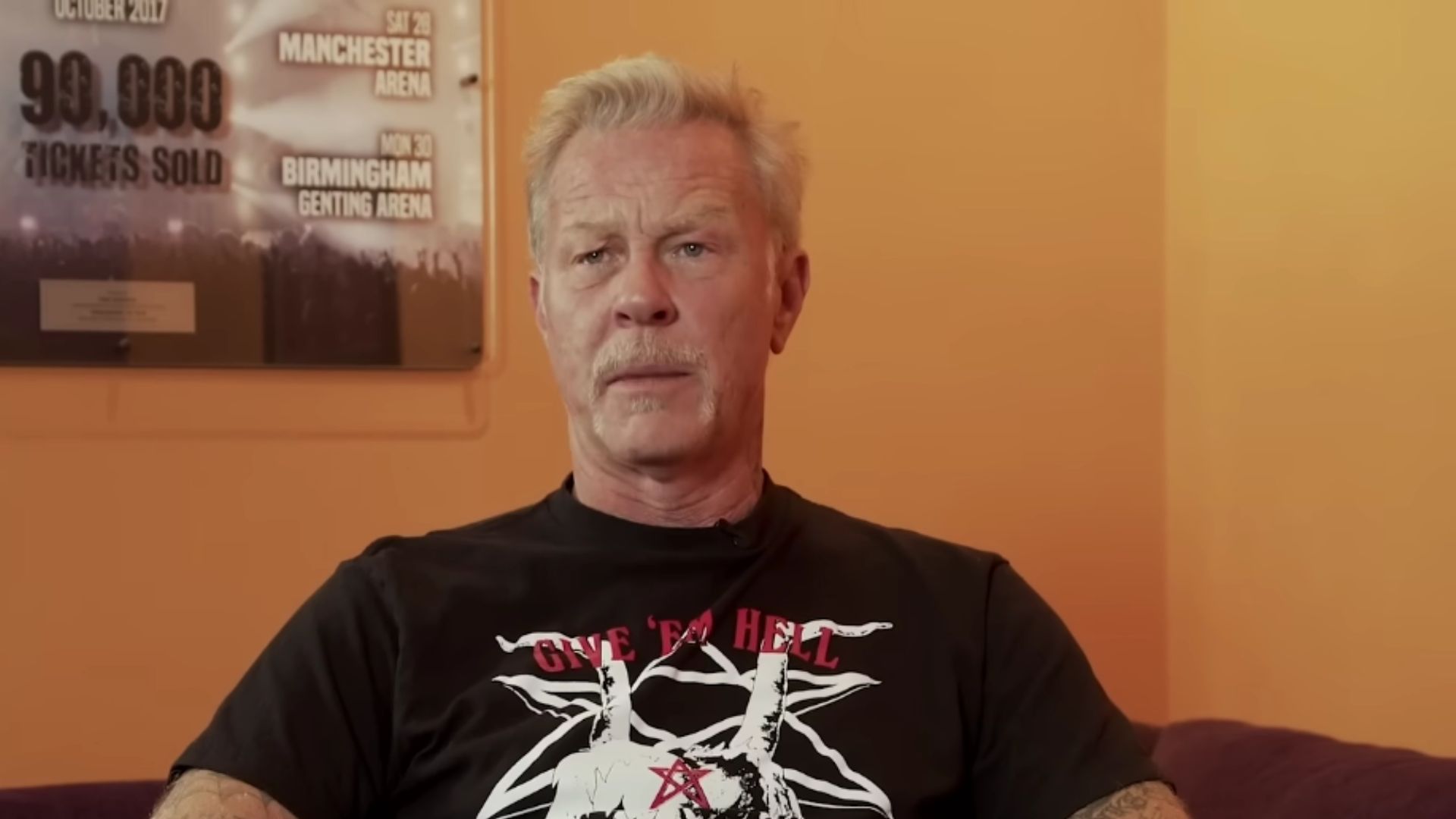 James Hetfield opens up about celebrities' political agenda (Image via YouTube/@metallica)
