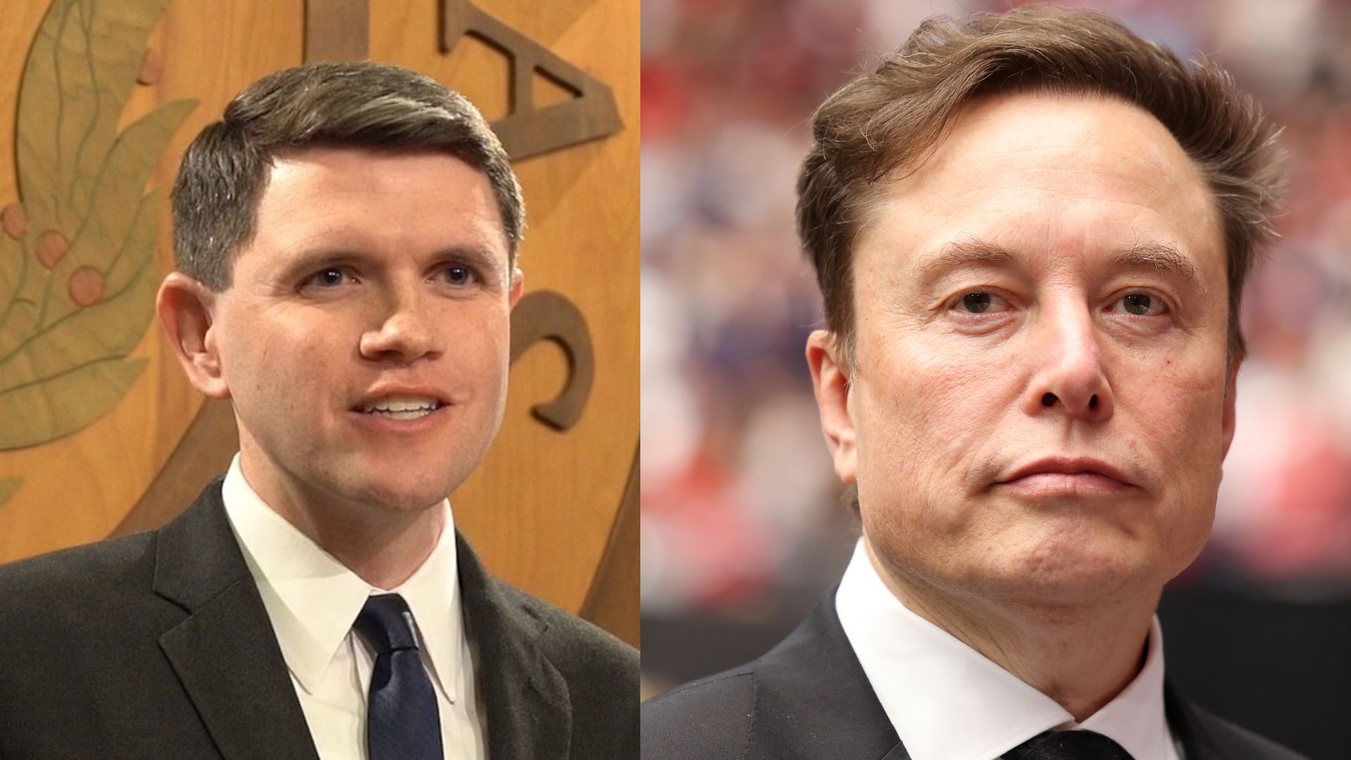 Musk reacts to James Talarico (Image via Wikimedia Commons / Antonioaesparza and Gage Skidmore)