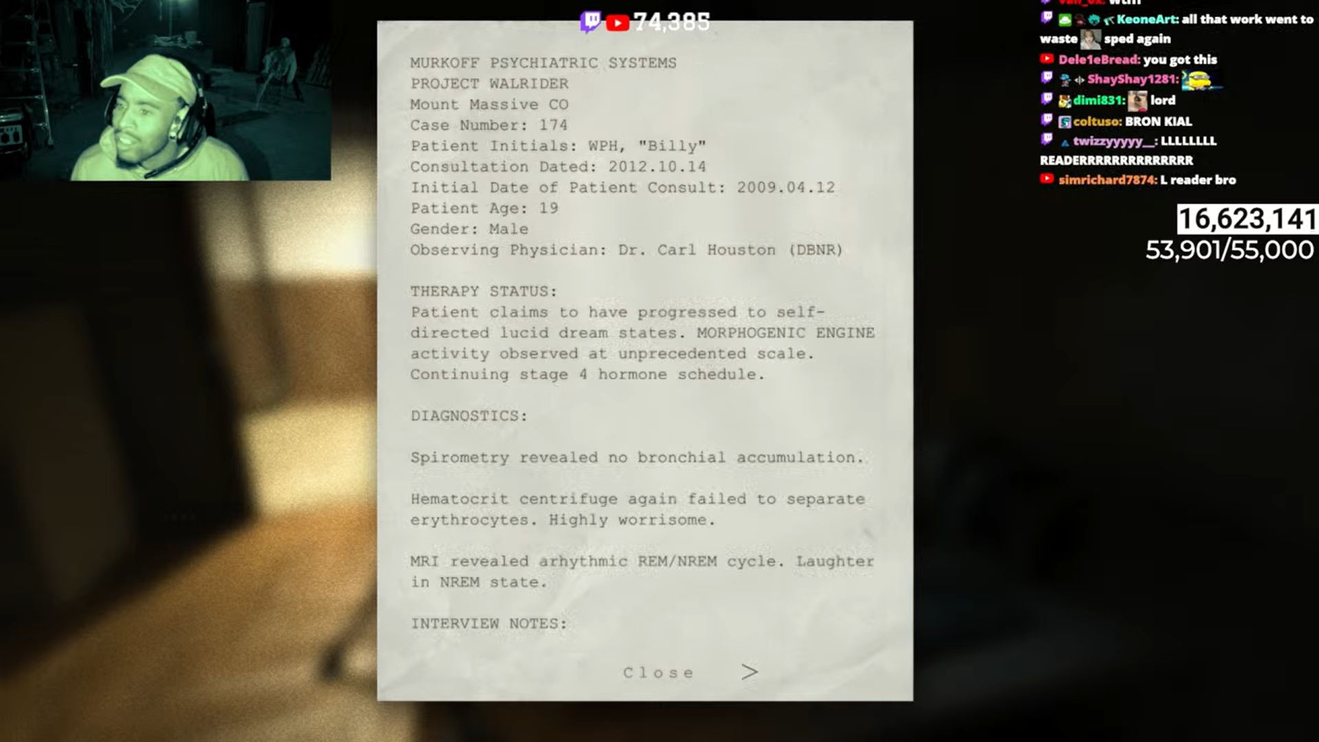 The streamer was excited to play Outlast (Image via YouTube/Kai Cenat Live)