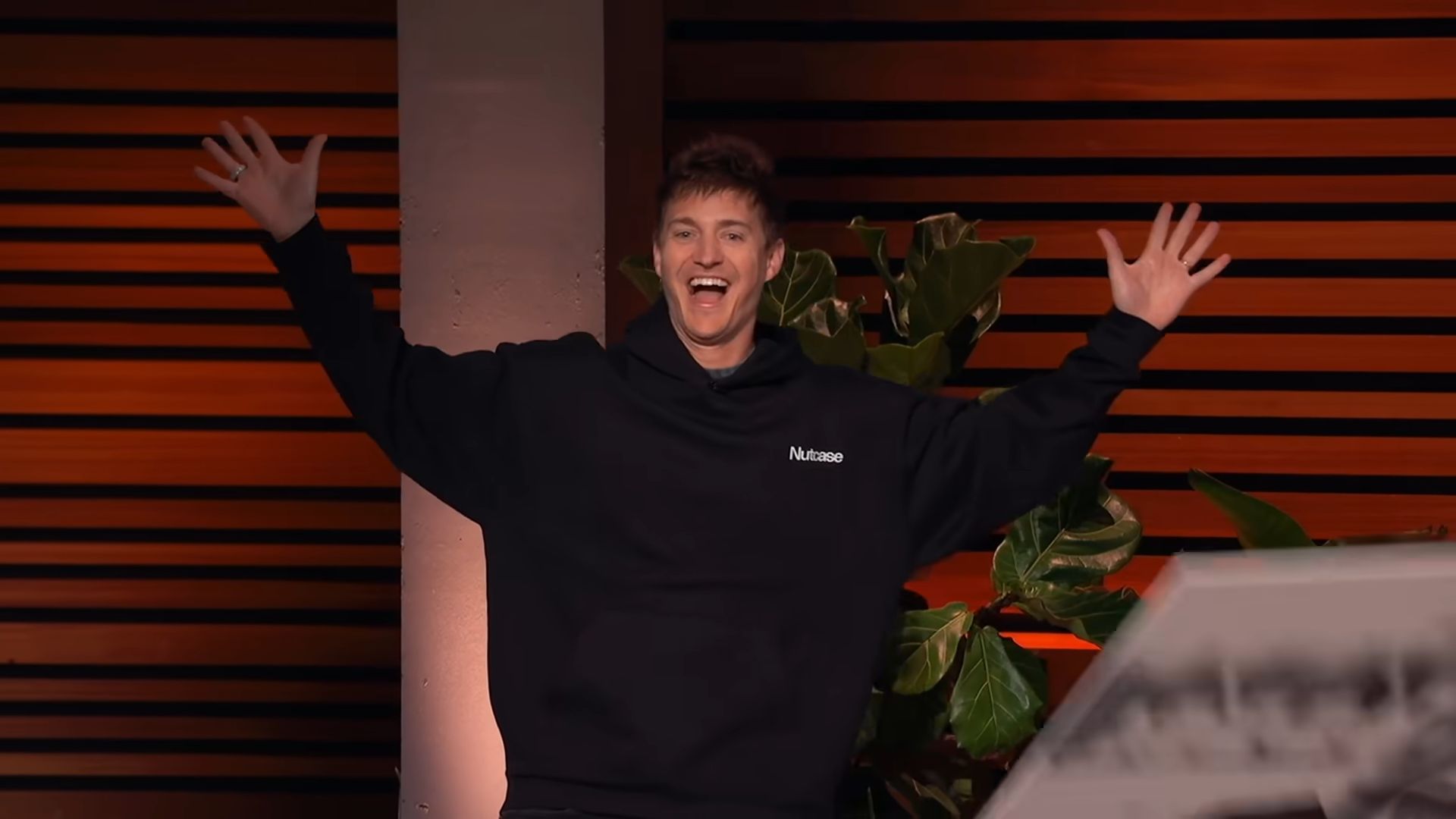 Ninja was unable to persuade any of the Sharks (Image via YouTube/Shark Tank Global)