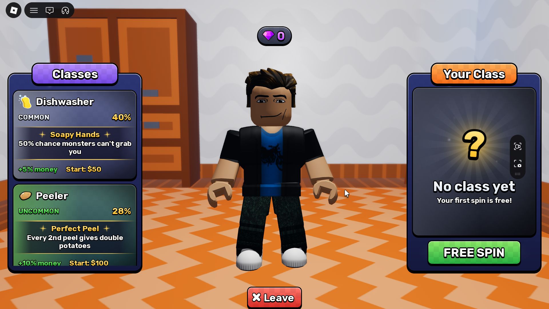 Visit the Class Shop to check out all of the available options (Image via Roblox Corporation)