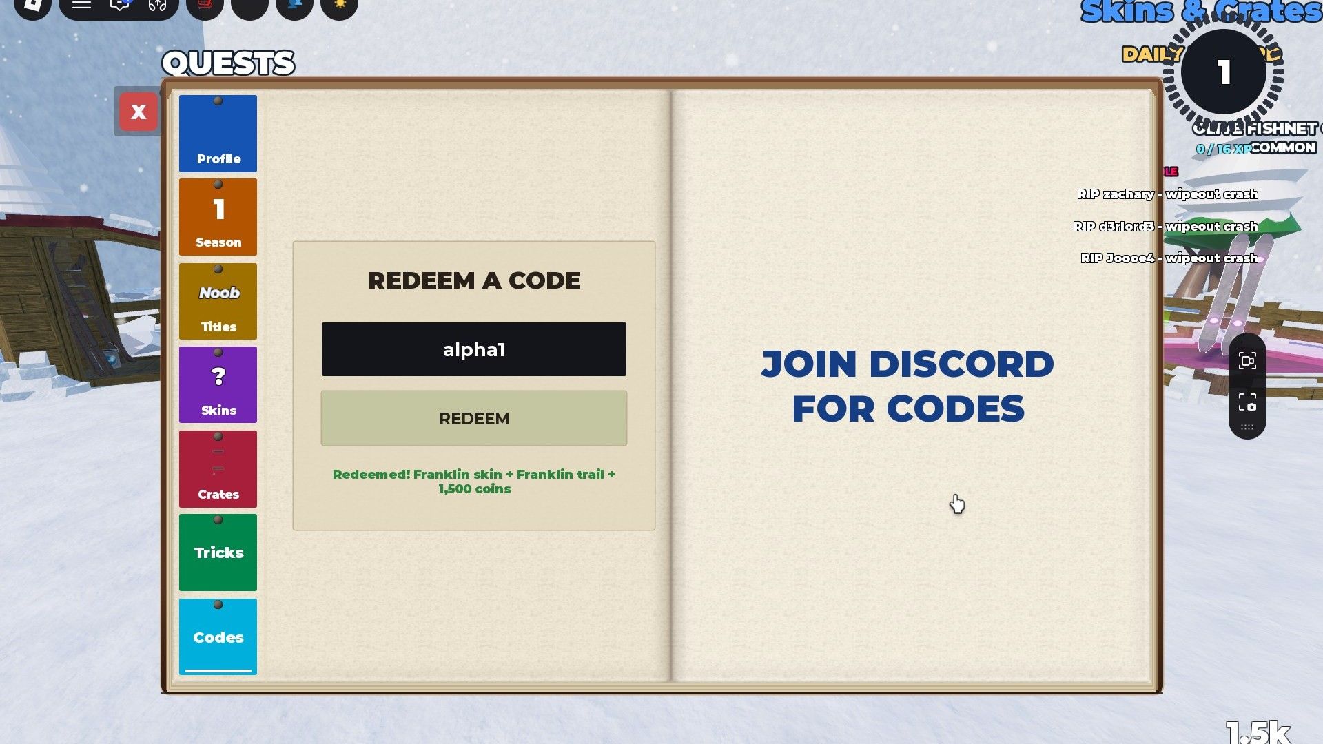The developers didn’t make things complicated for players to get their freebies (Image via Roblox Corporation)